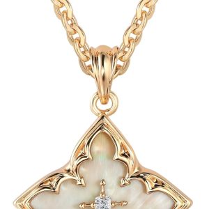 Fettero Gold Clover Necklace: Dainty 14K Gold Plated Lucky Jewelry for Women