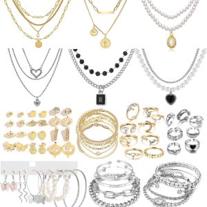 Glamorous 73 Pcs Gold Jewelry Set for Women - Perfect Friendship Party Gift