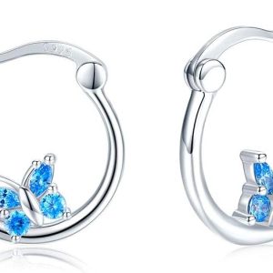 Hypoallergenic 925 Sterling Silver Animal Hoop Earrings for Sensitive Ears