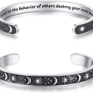 Inspirational Stainless Steel Bracelets: Personalized Gifts for Women and Teens