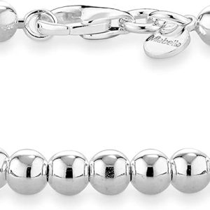 Miabella 925 Sterling Silver Handmade Bead Ball Bracelet for Women in Italy