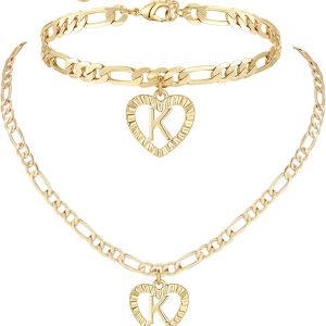 Personalized 14K Gold Initial Jewelry: Necklaces, Anklets, and Bracelets for Women