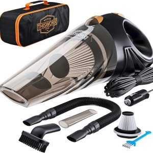 Portable Car Vacuum Cleaner with 16ft Cord - Perfect for Travel and RVs