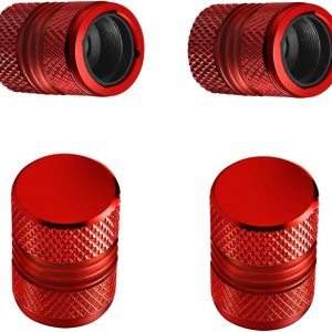 Premium Anodized Alloy Tire Valve Stem Caps for Cars, SUVs, and Bikes