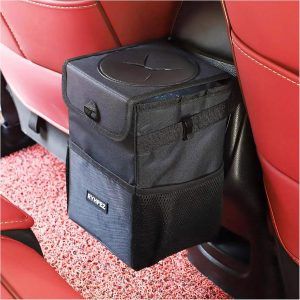 Ryhpez Car Trash Can with Lid - Portable Hanging Garbage Bin Solution