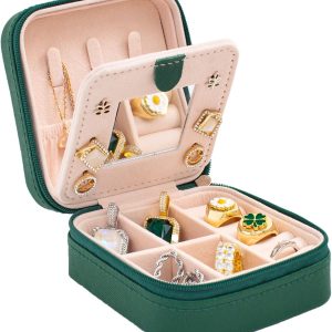 Travel Jewelry Case with Mirror - Perfect Gift for Women and Girls