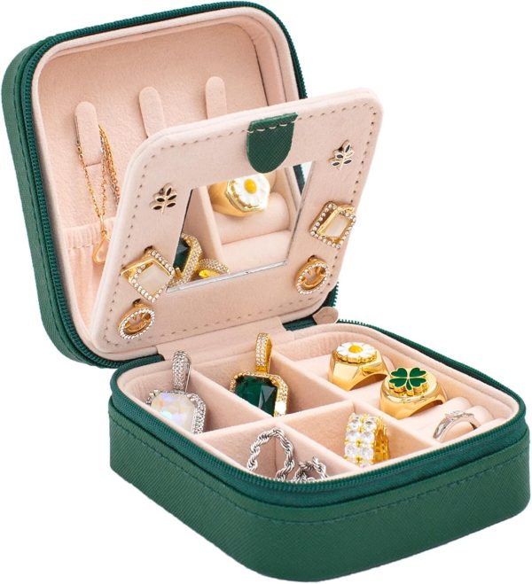 Travel Jewelry Case with Mirror - Perfect Gift for Women and Girls